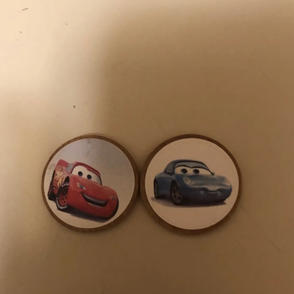 Cars-Themed Round Wall Decal Set - Red & Blue